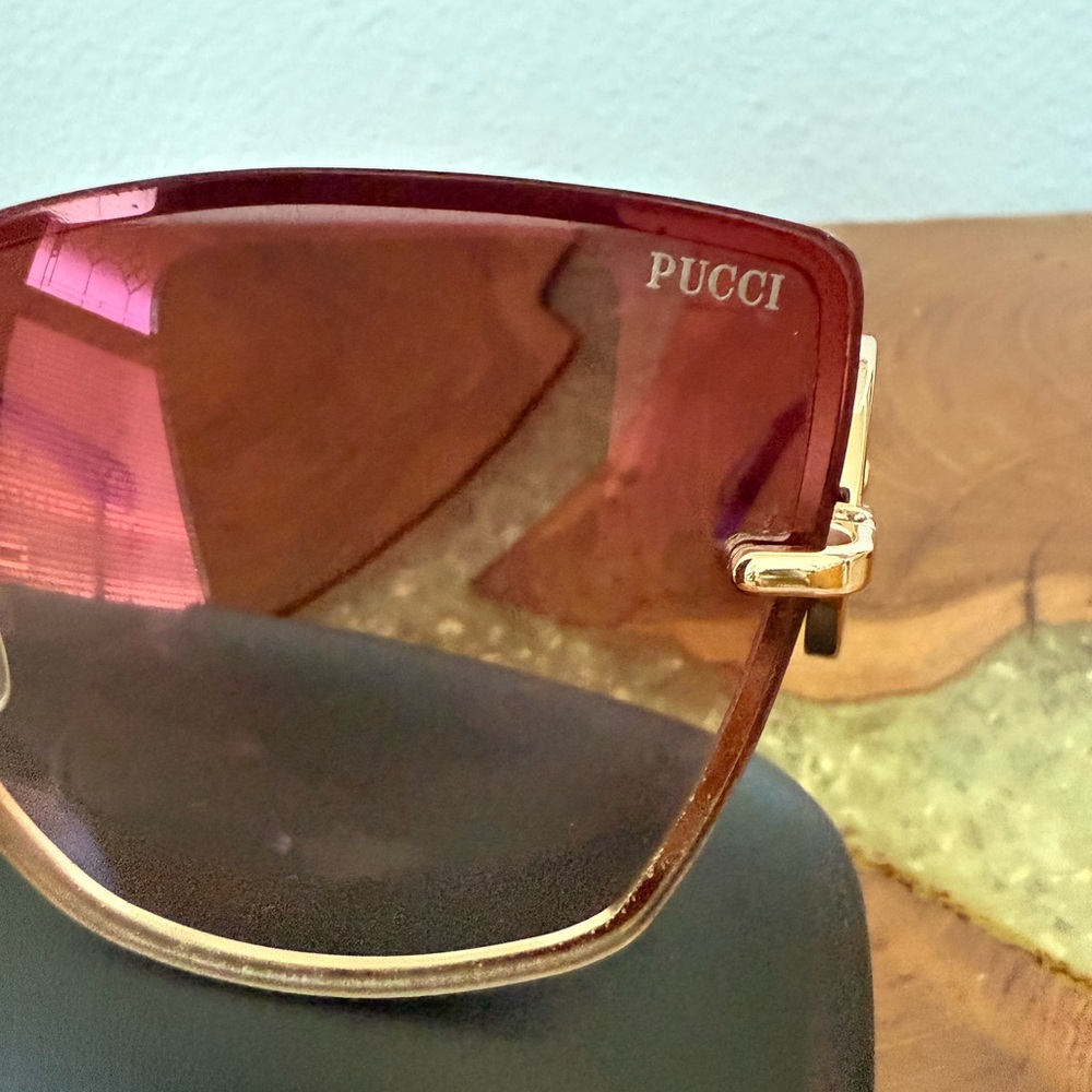 Emilio Pucci Purple and Gold Sunglasses